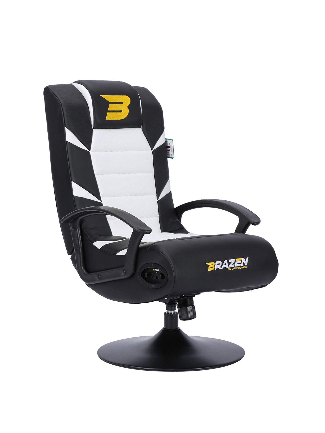 Brazen Pride 2 1 Bluetooth Gaming Chair Black And White