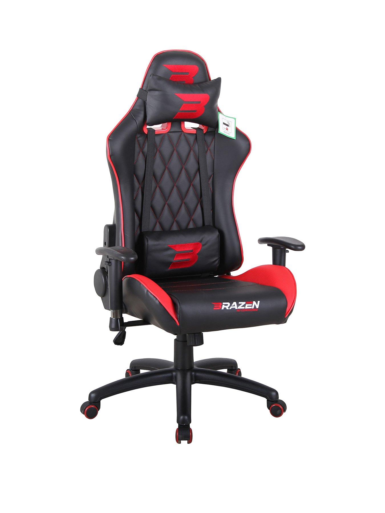 Brazen Phantom Elite Pc Racing Gaming Chair Black And Red