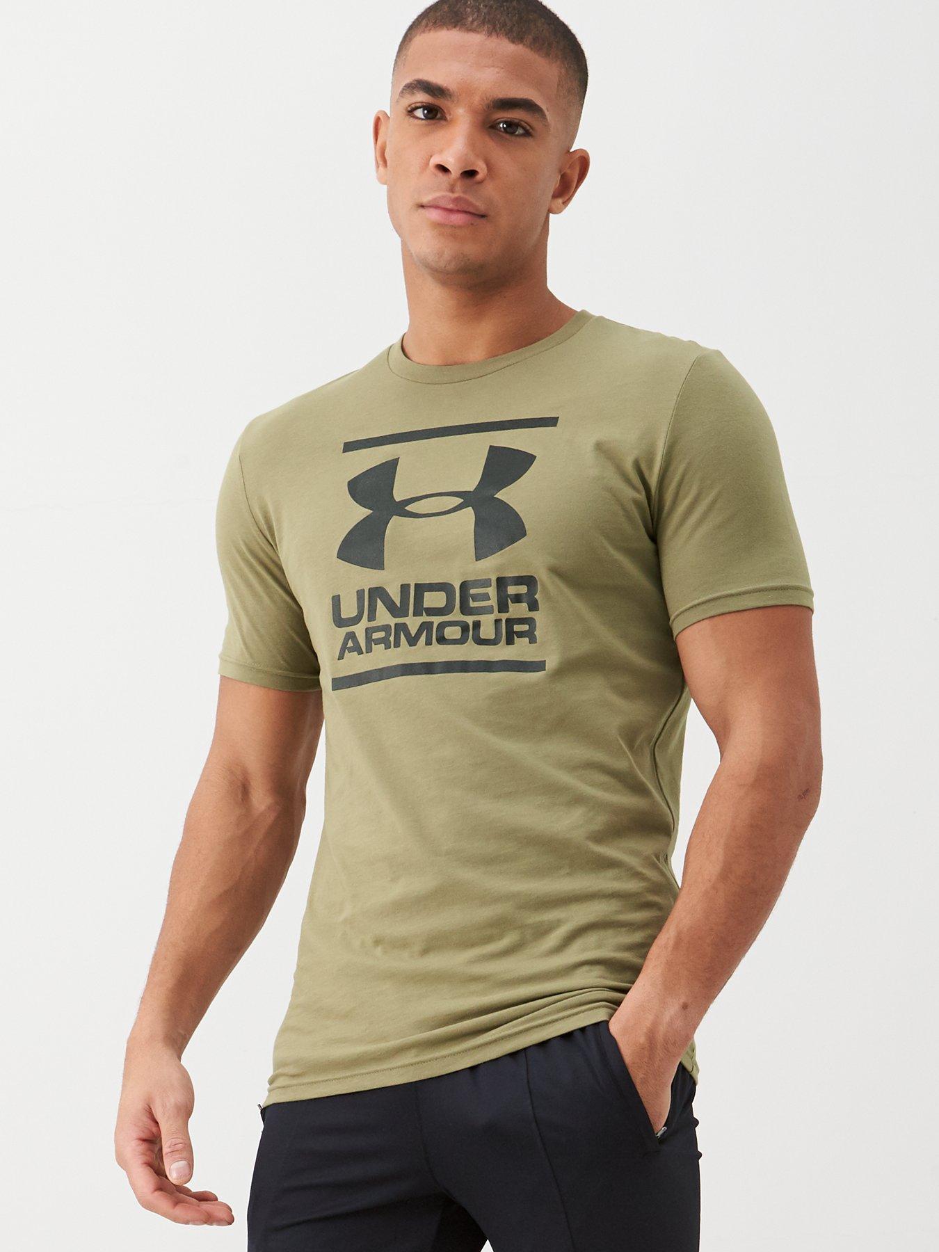 khaki under armour t shirt