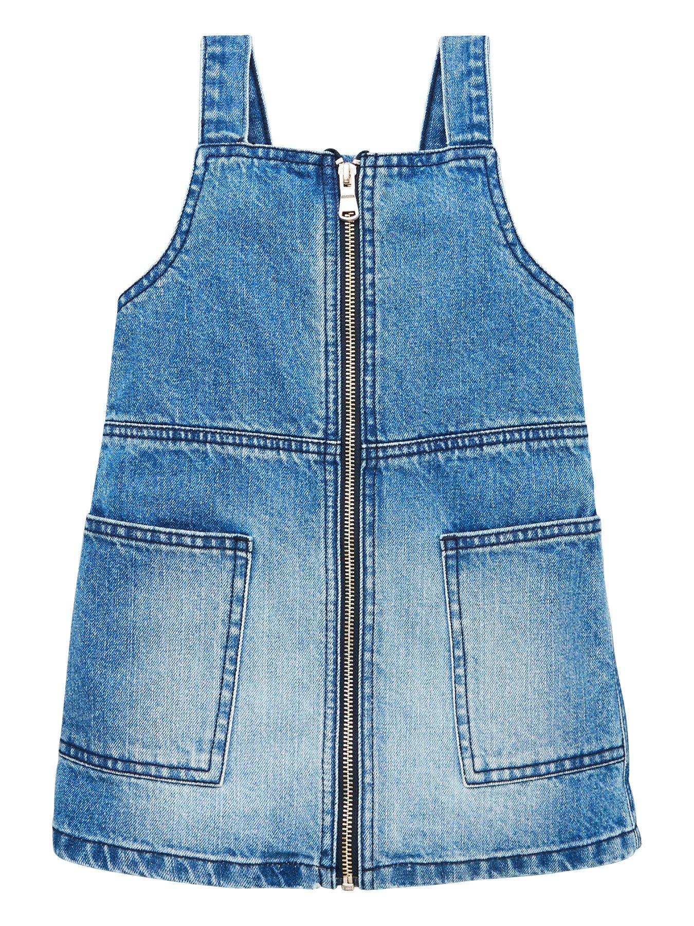 Girls Pinafore Dress Blue - roblox clothes code faded jean timberland