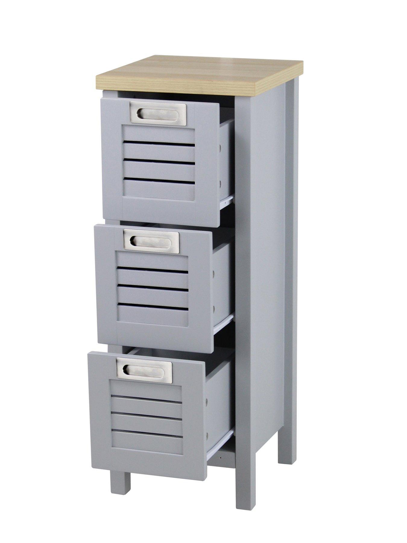 Lloyd Pascal Boston 3 Drawer Bathroom Storage Unit