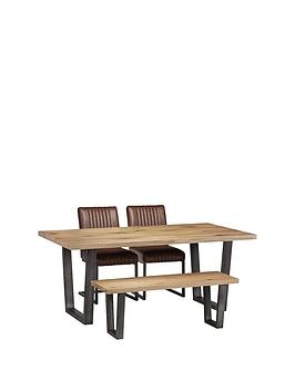 julian-bowen-brooklyn-180-cm-metal-and-solid-oak-dining-table-2-chairs-bench