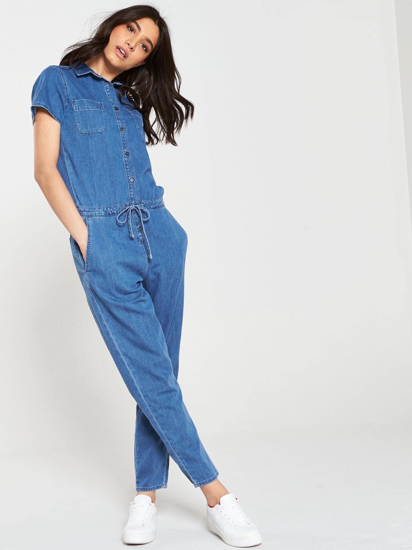 river island teal jumpsuit