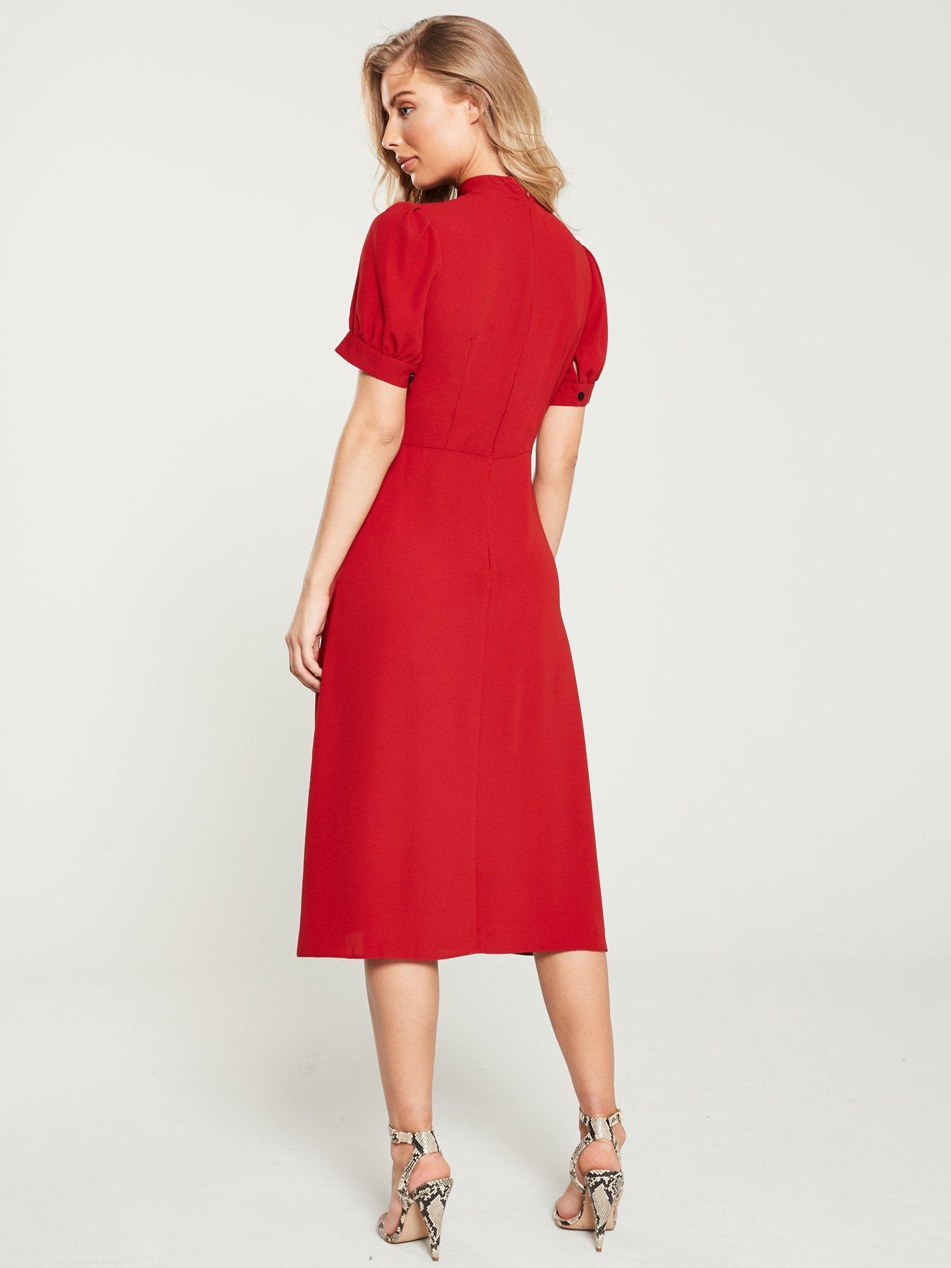 mid sleeve midi dress