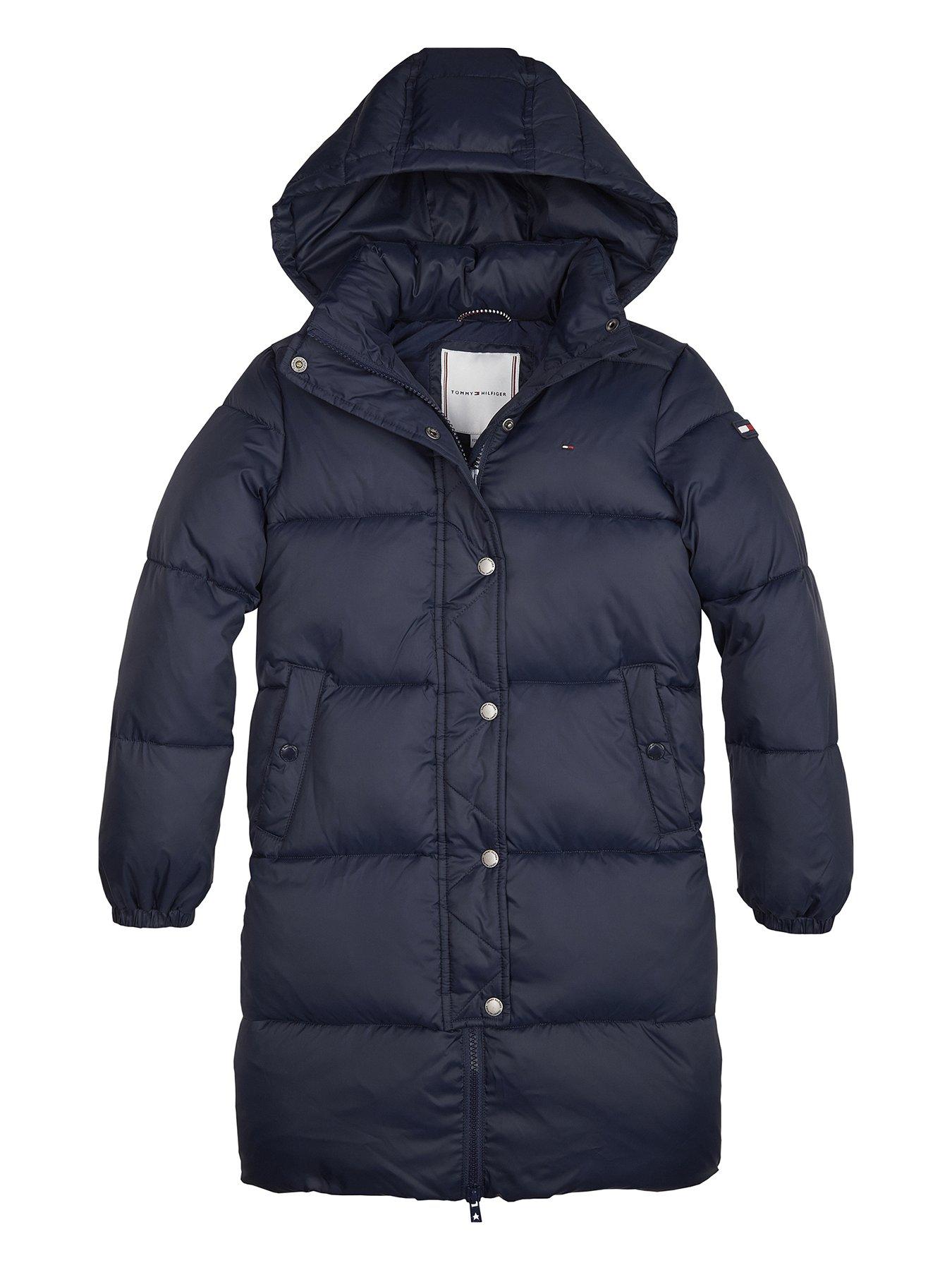 tommy jeans long padded hooded coat