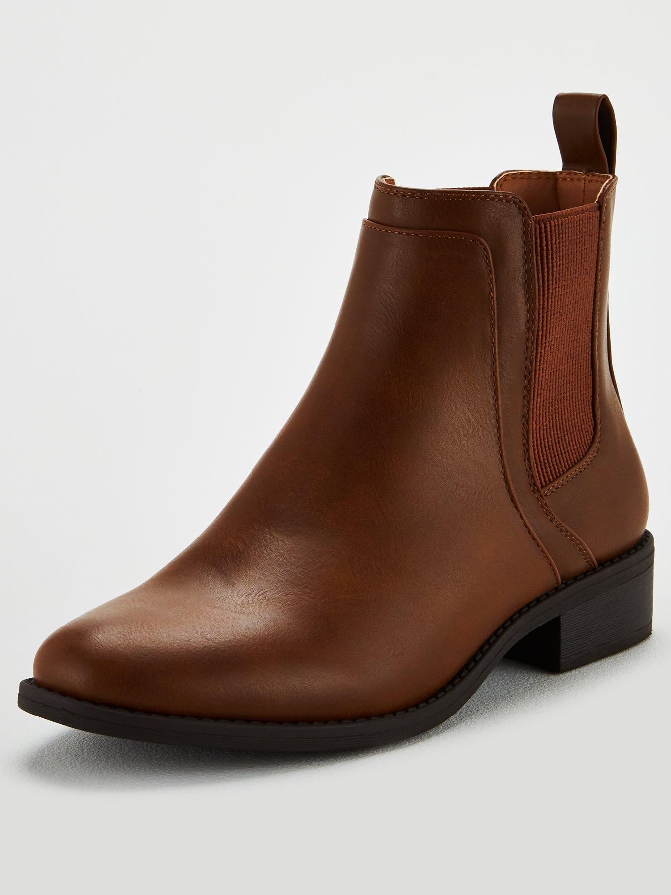 flat tan chelsea boots womens