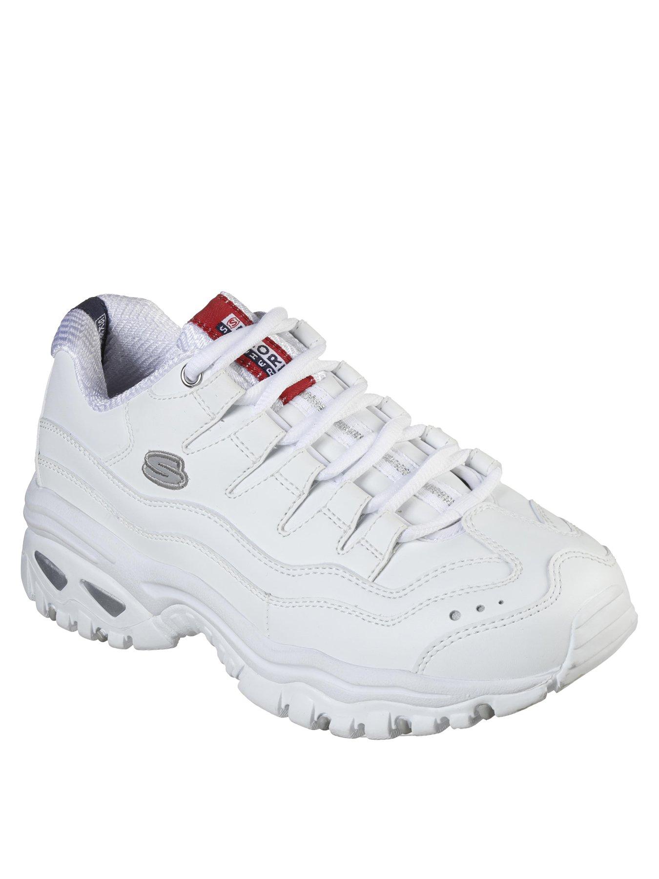 skechers energy trainers in white