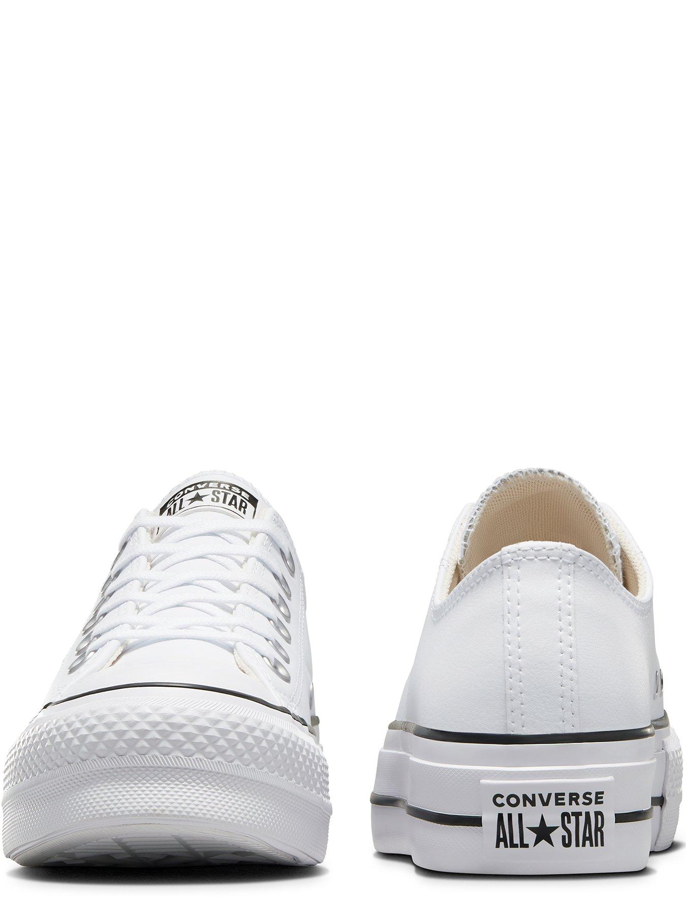 chuck taylor all star lift clean leather low top white