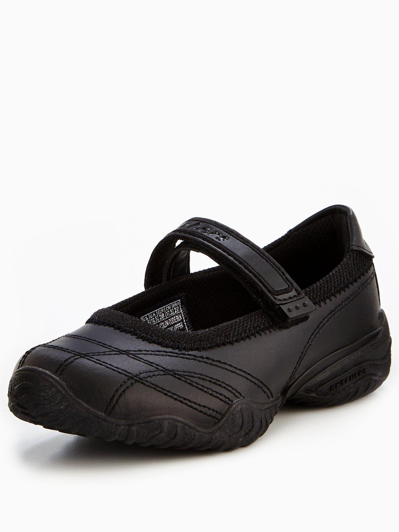 sketchers girls black shoes