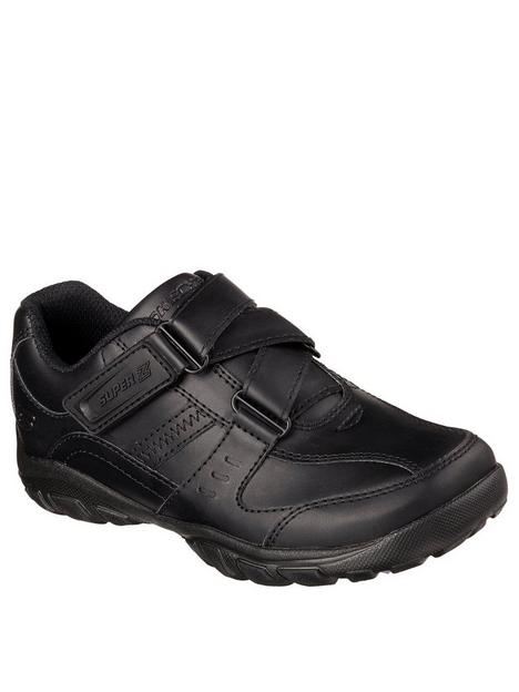 skechers-lightweight-grambler-strap-school-shoes-black