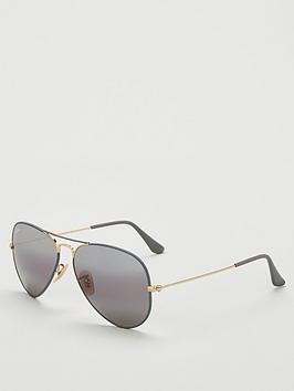 ray-ban-aviator-sunglasses--nbspgold-on-top-matte-grey