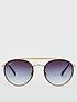 ray-ban-blaze-round-double-bridge-sunglasses-demi-gloss-goldoutfit