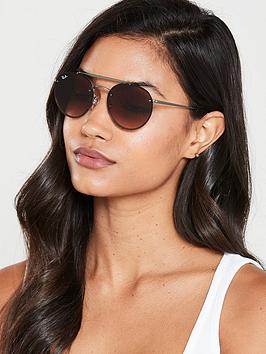 ray-ban-blaze-round-double-bridge-sunglasses-demi-gloss-gunmetal