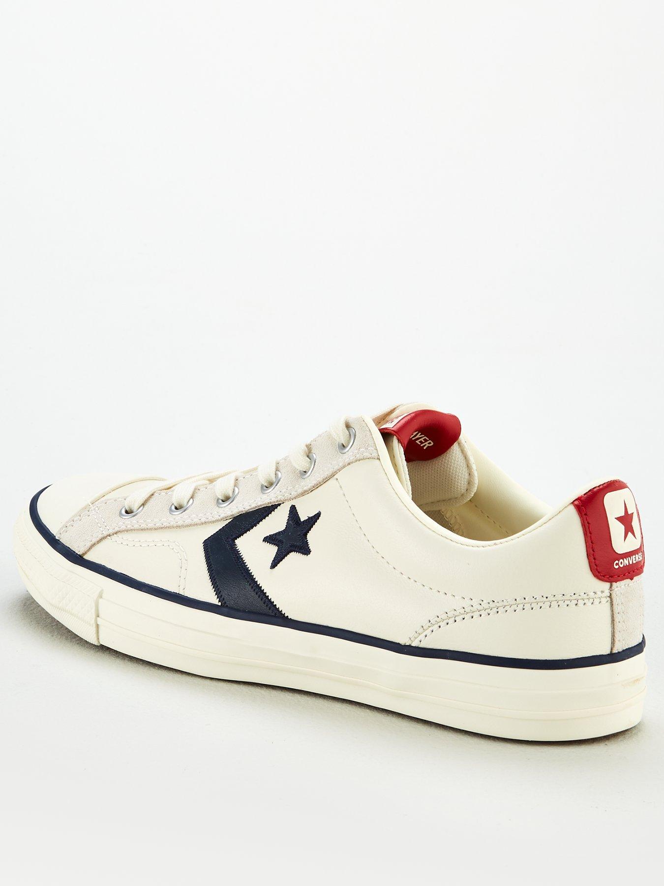converse star player white leather