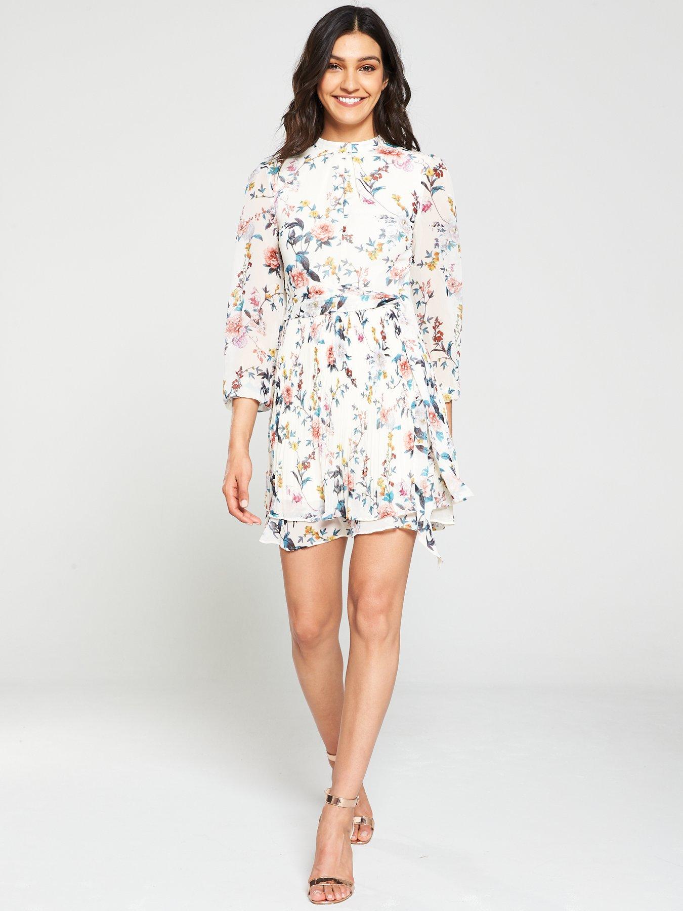 oasis glitter chiffon skater dress