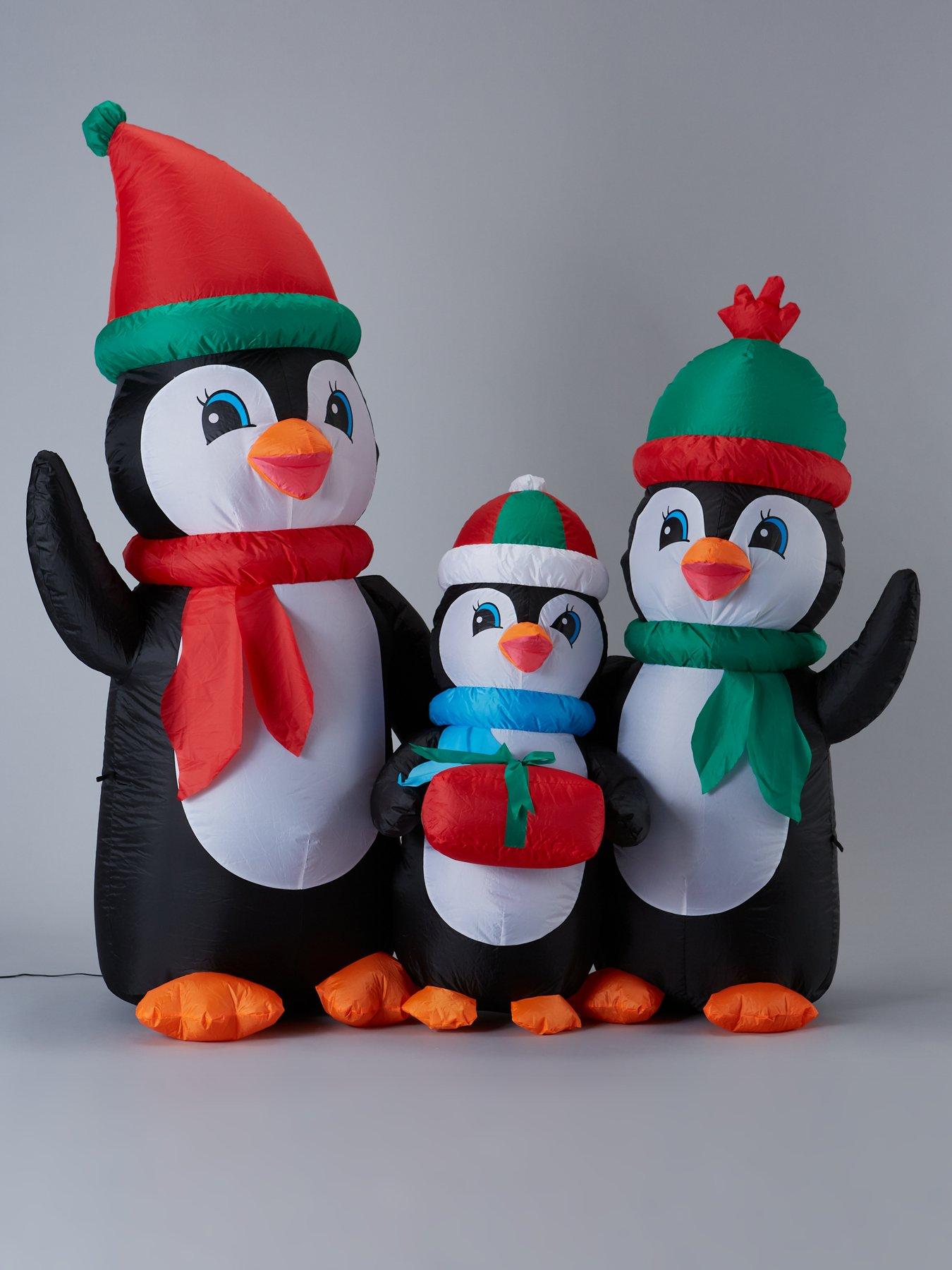 5ft Inflatable Penguin Family Outdoor Christmas Decoration