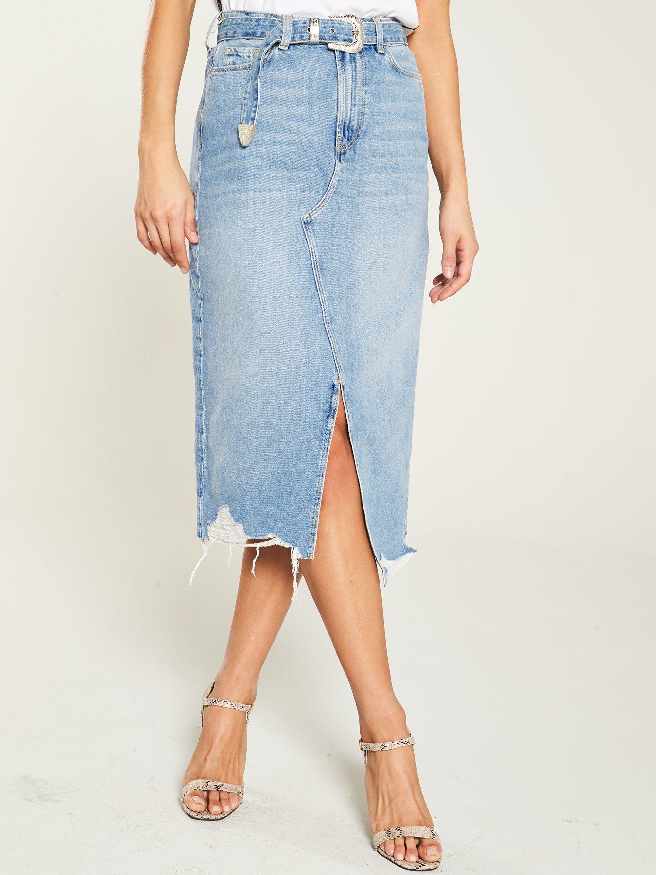 river island jeans skirt