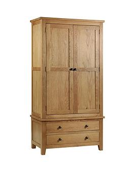 julian-bowen-marlborough-2-door-2-drawer-solid-oakoak-veneer-combination-wardrobe