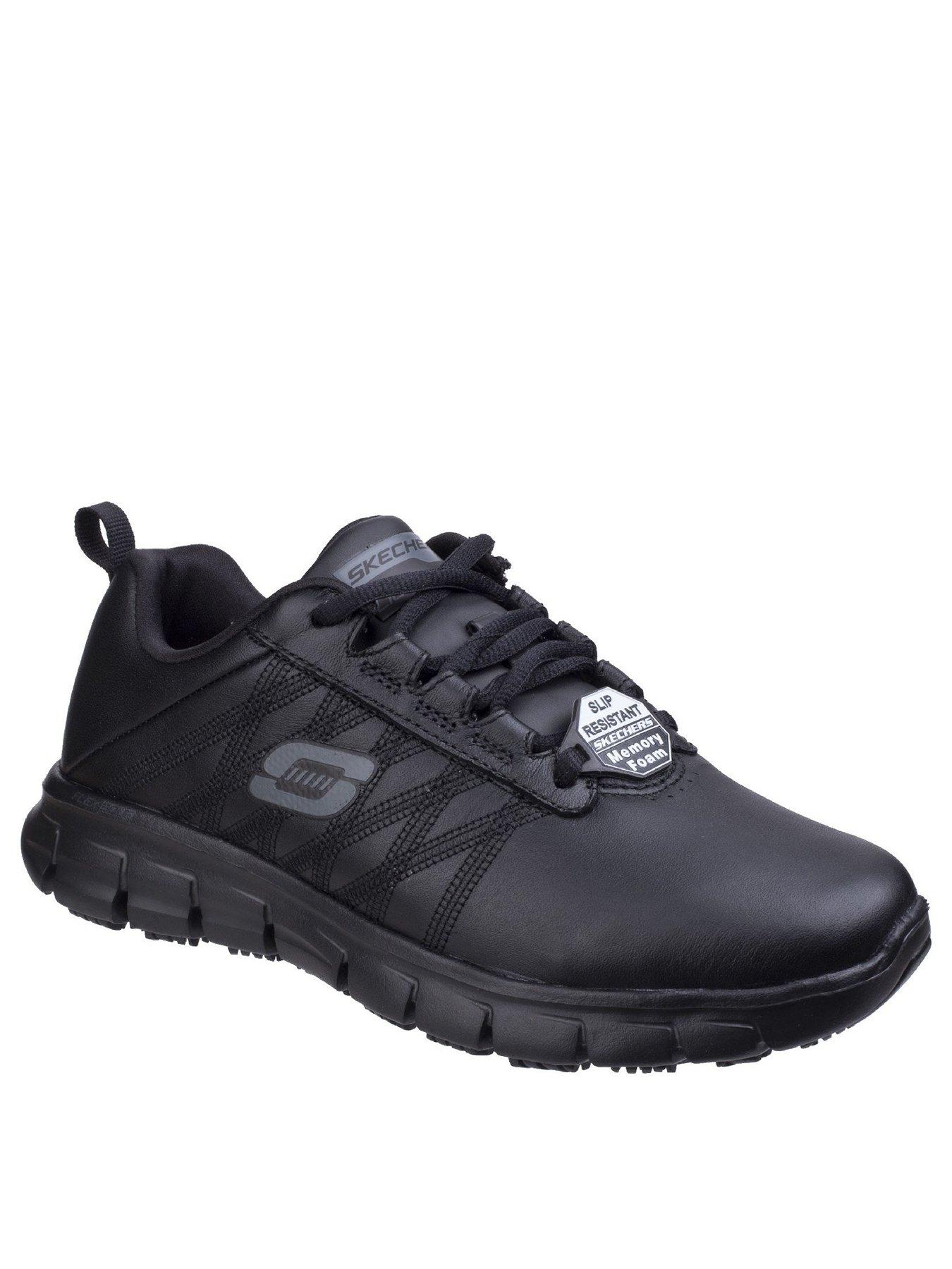 skechers sure track womens black