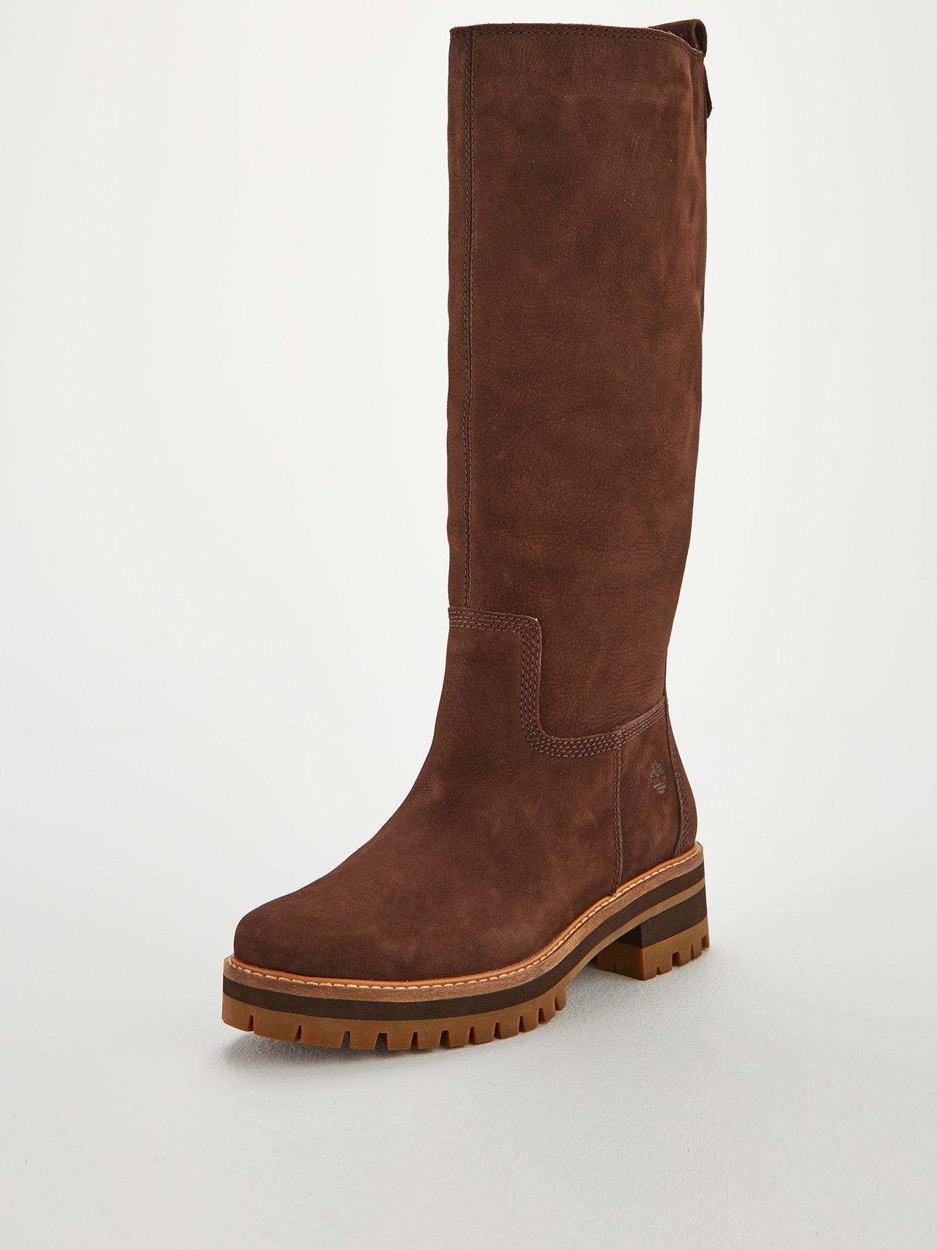 timberland brown knee high boots