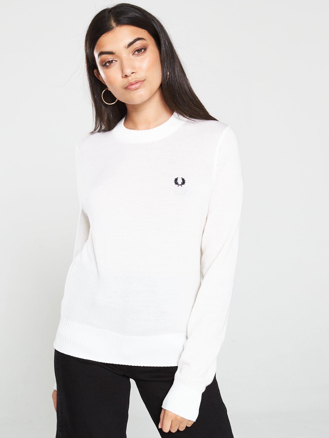fred perry jumper white