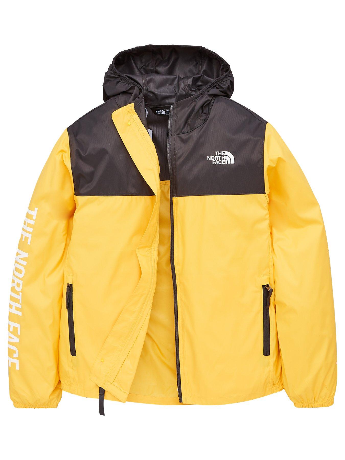 north face grey and yellow jacket