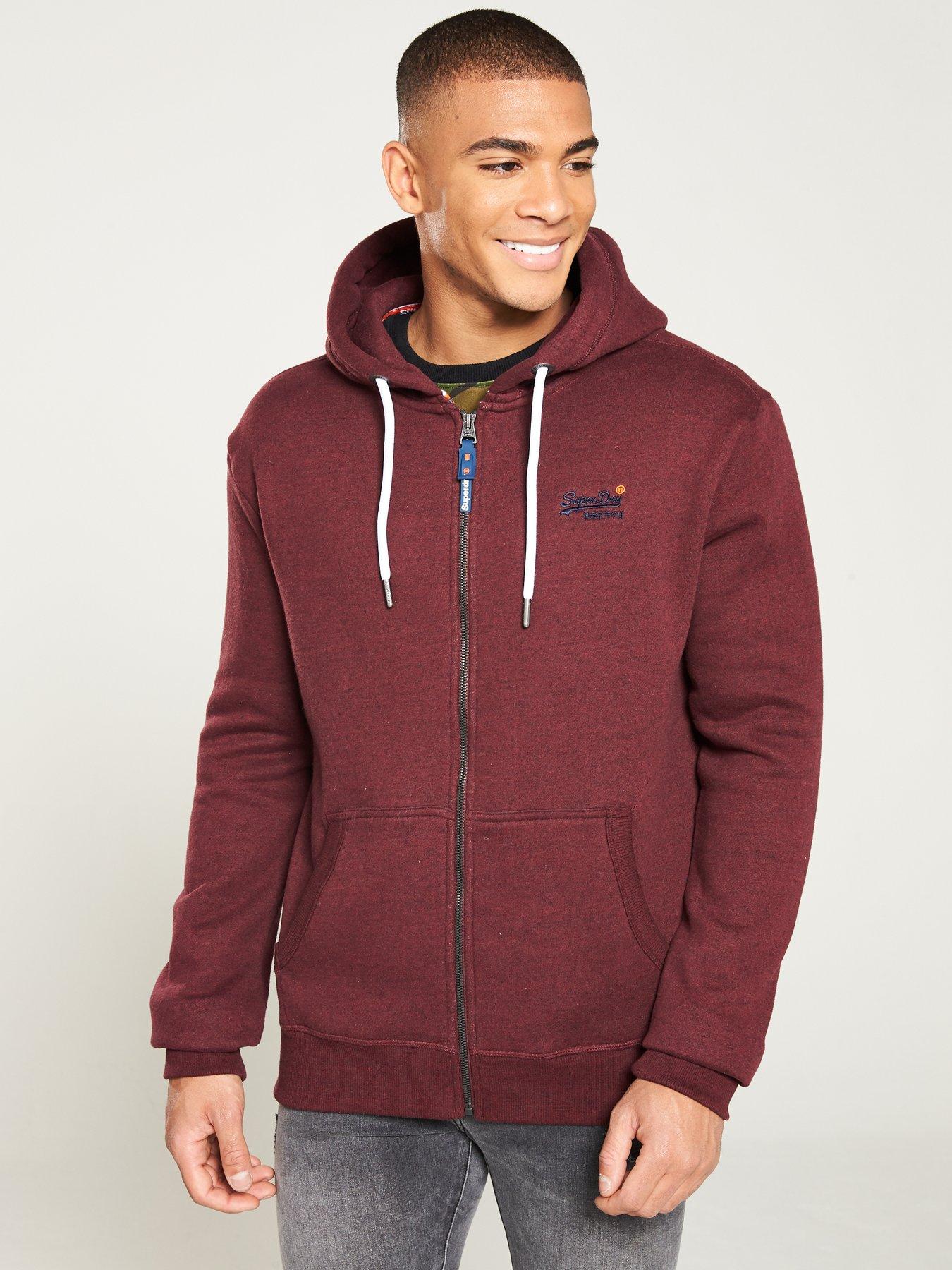 superdry burgundy hoodie