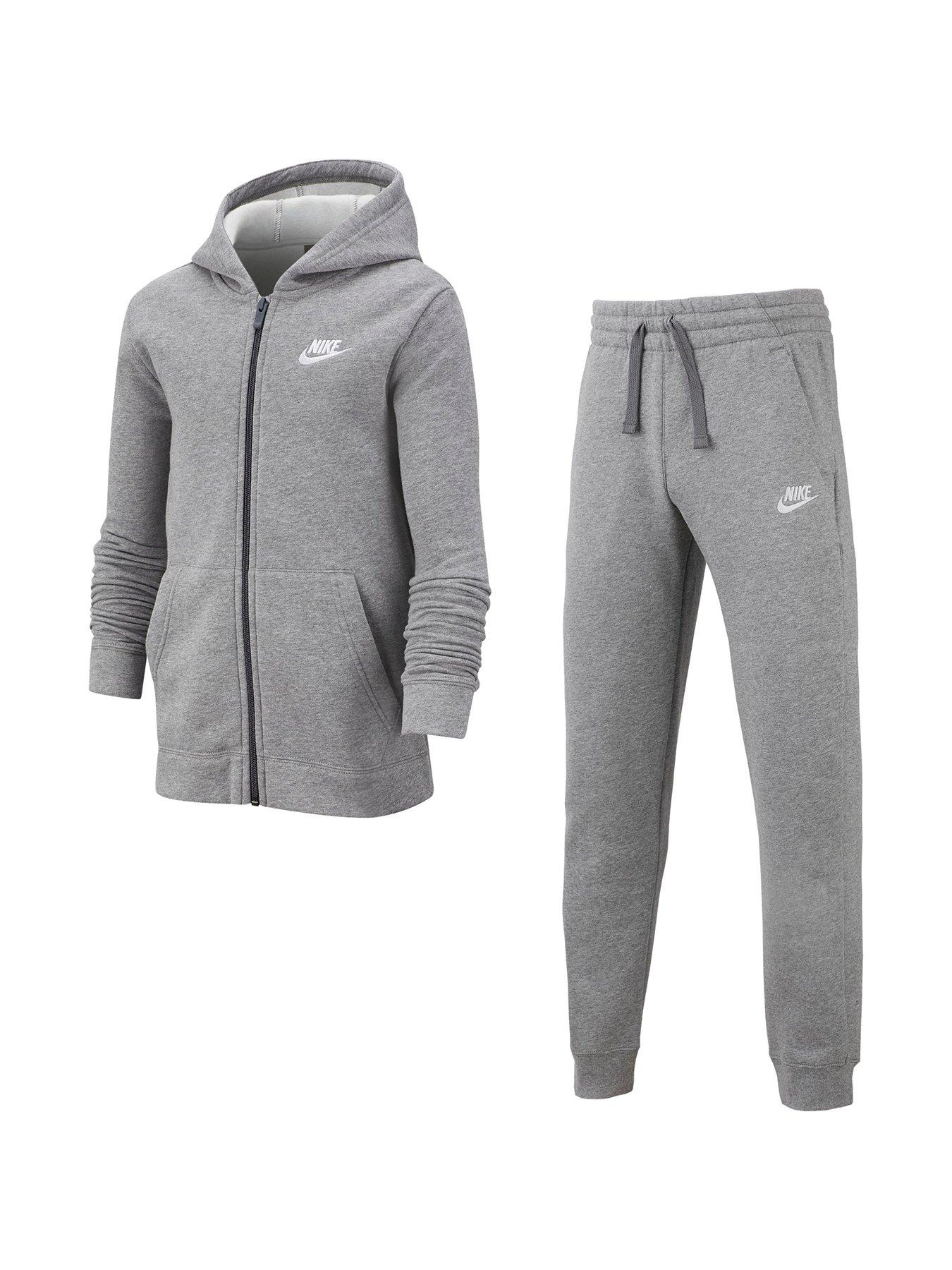 nike tracksuit set grey