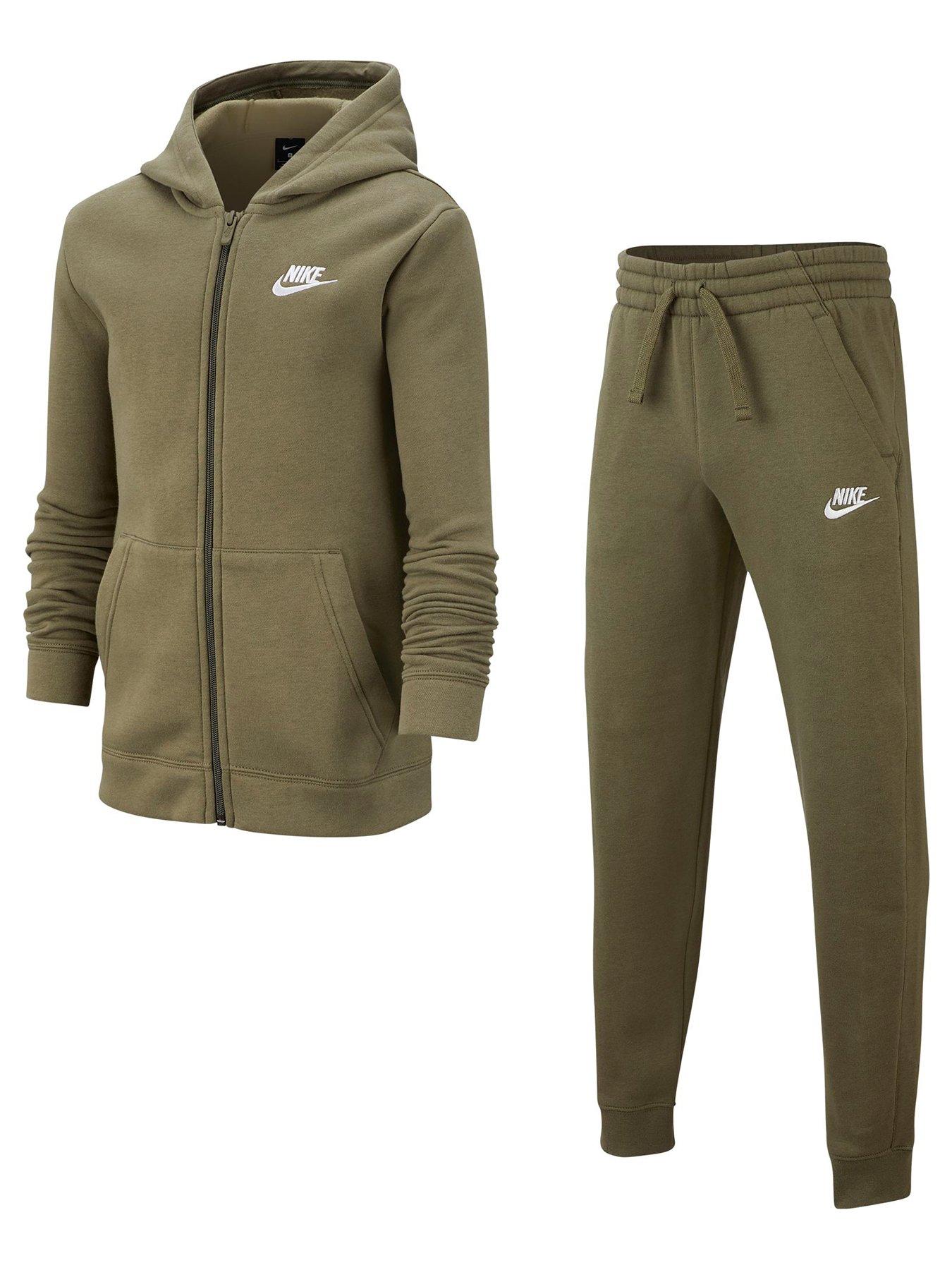 white and green nike tracksuit