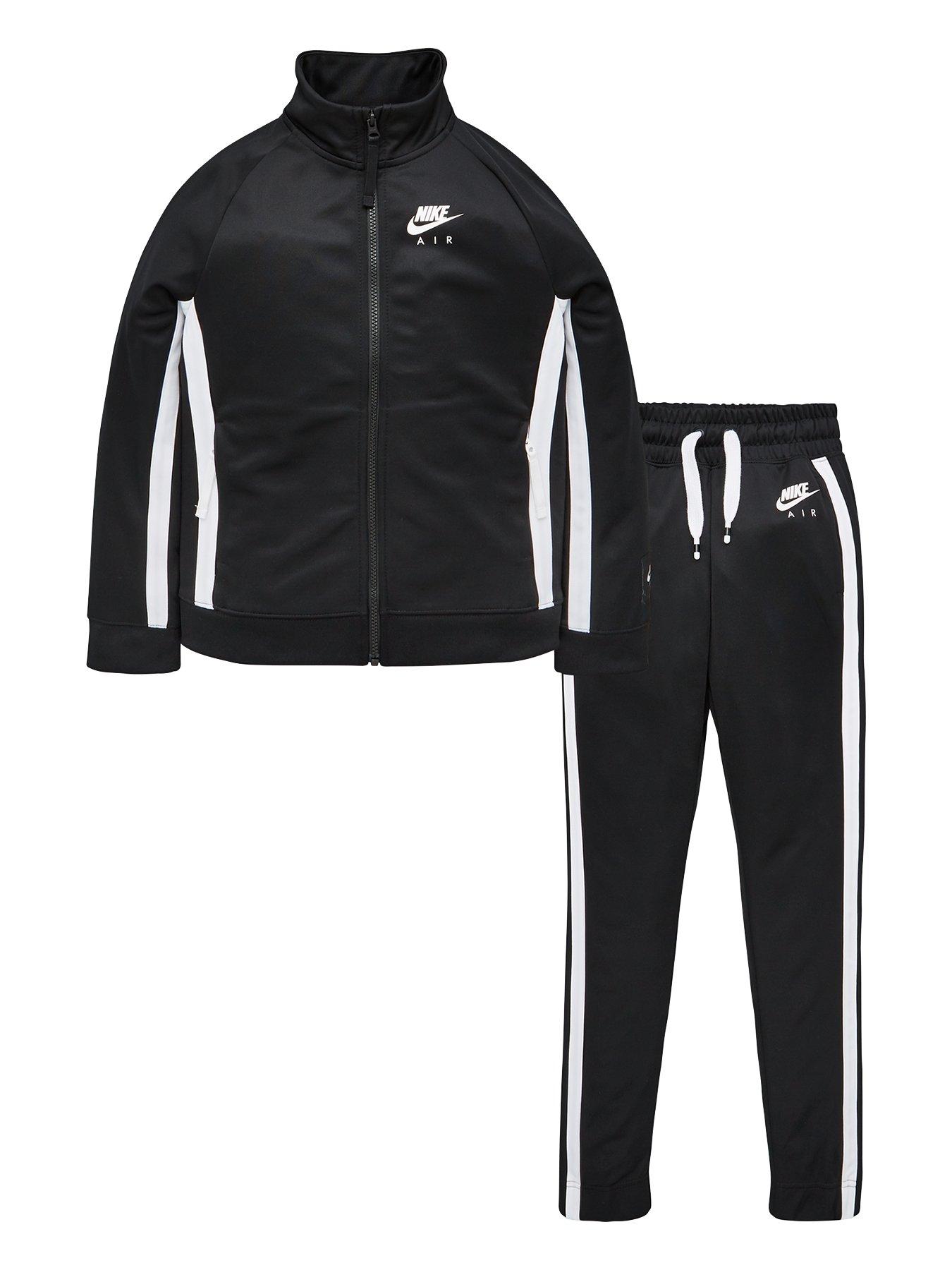black nike air tracksuit