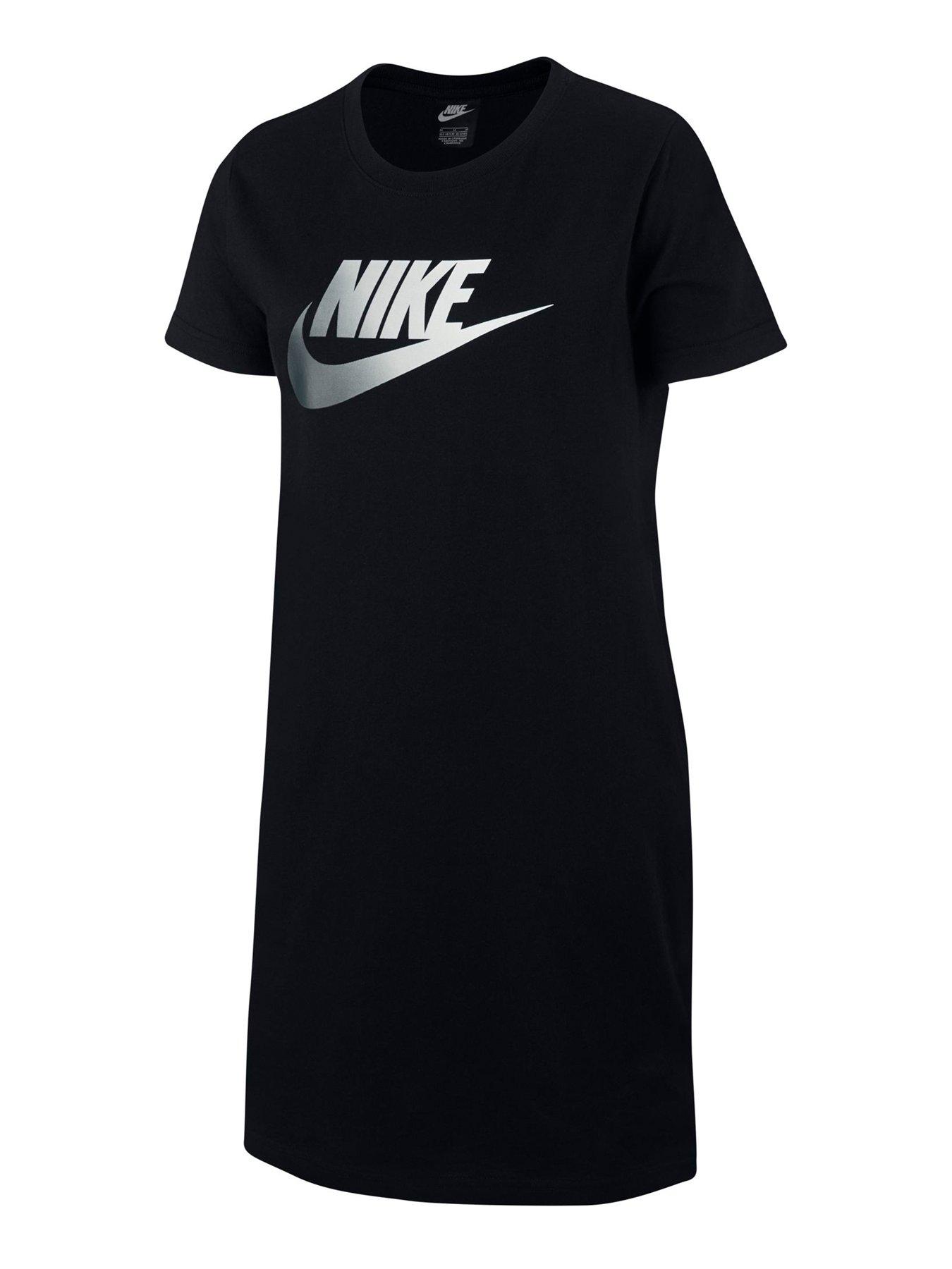 nike t shirt dress black