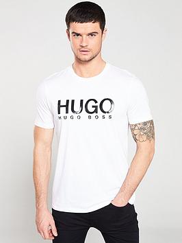 hugo-monochrome-logo-t-shirt-white