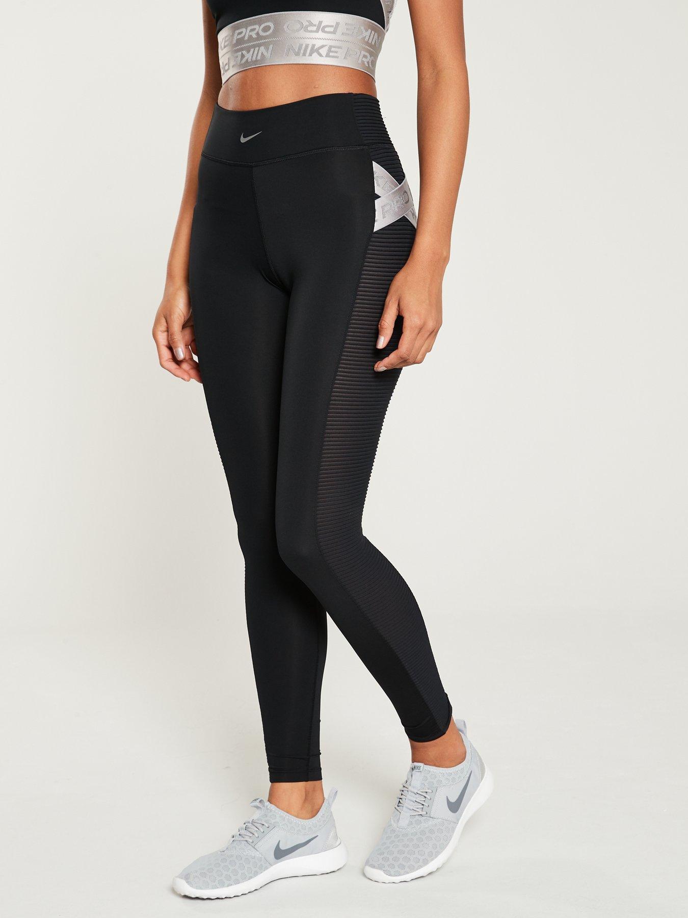 nike pro training leggings black