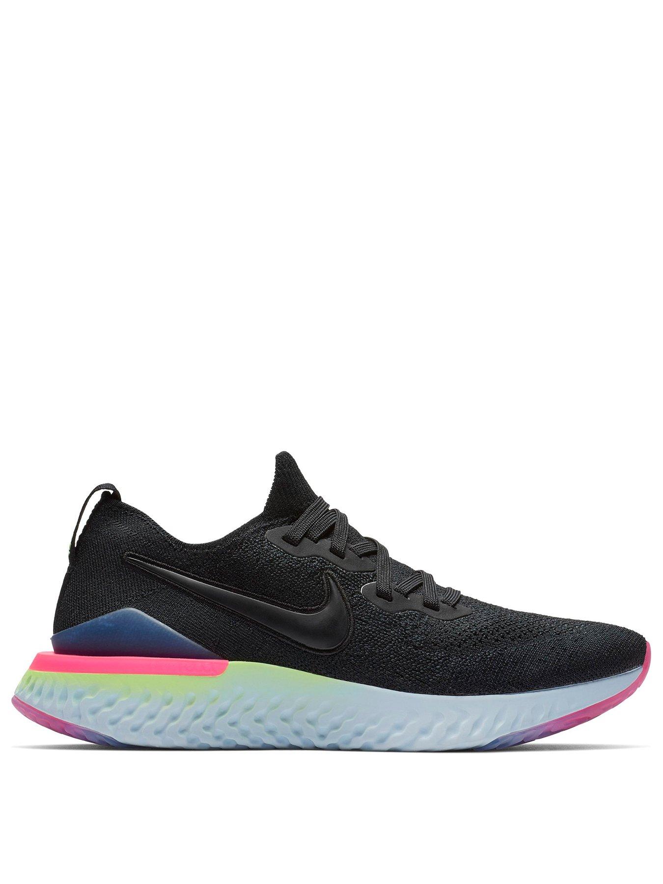 nike epic react flyknit women's black