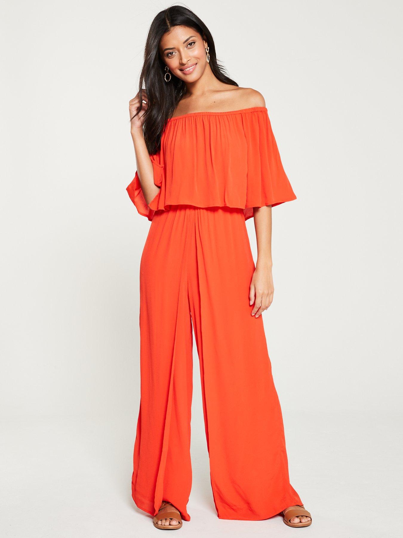 bardot wide leg jumpsuit