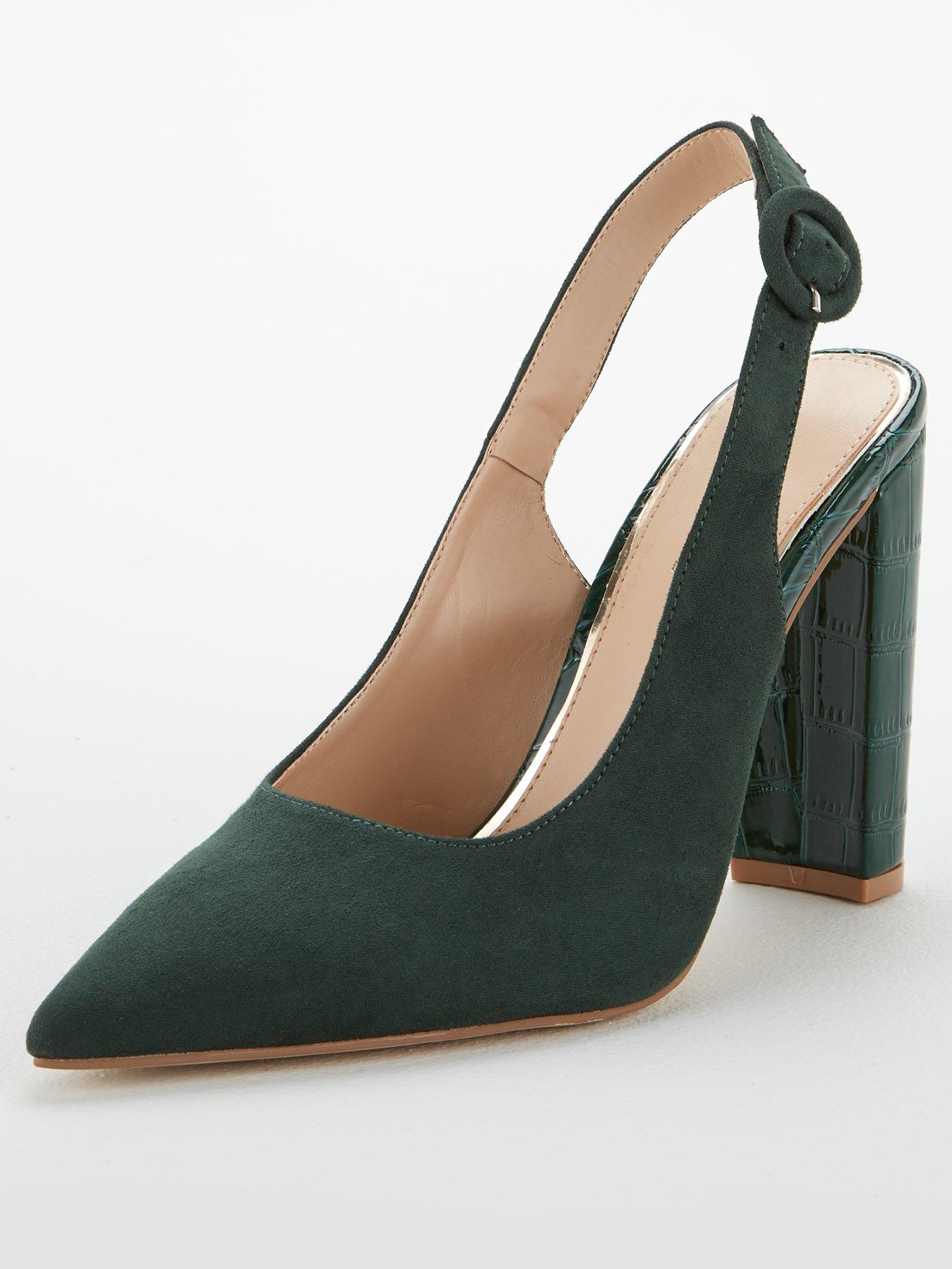 dark green court shoes