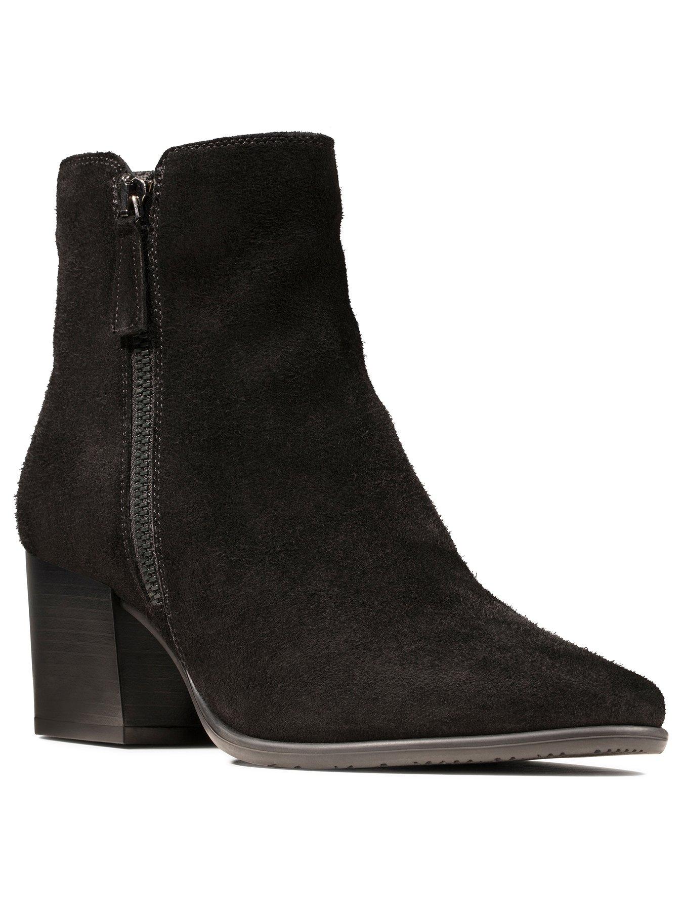 clarks zip ankle boots