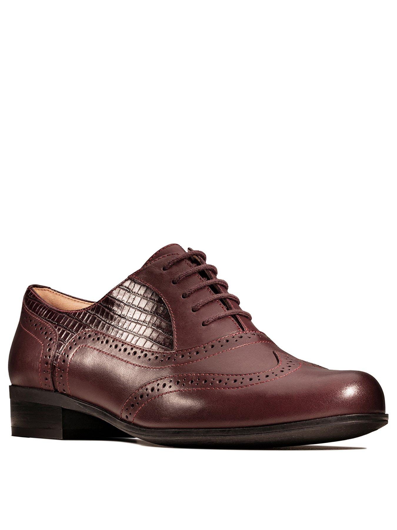 clarks burgundy brogues