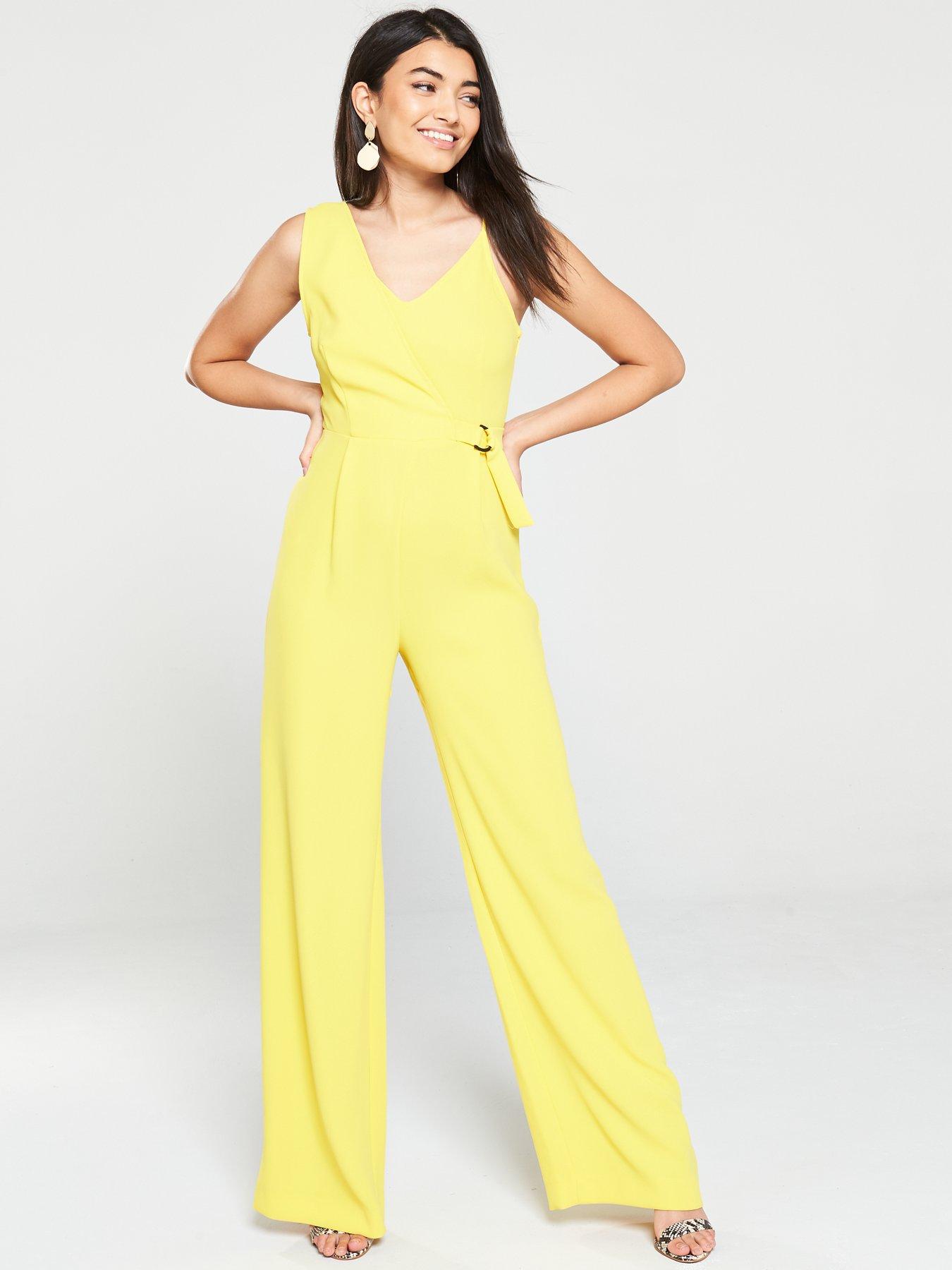 mango jumpsuit yellow