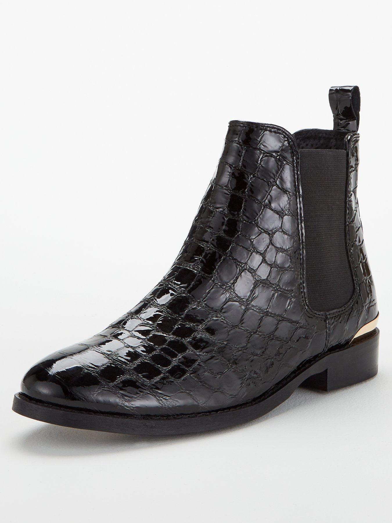 mason crocodile effect chelsea boots