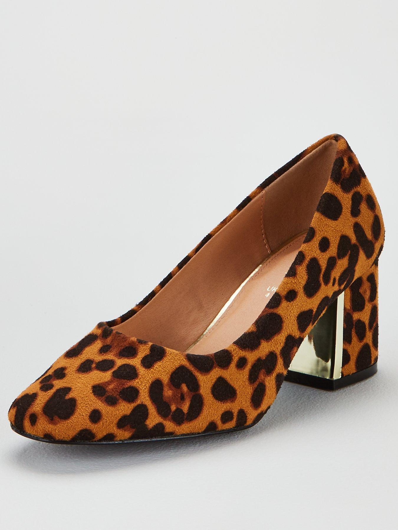 leopard print court shoes
