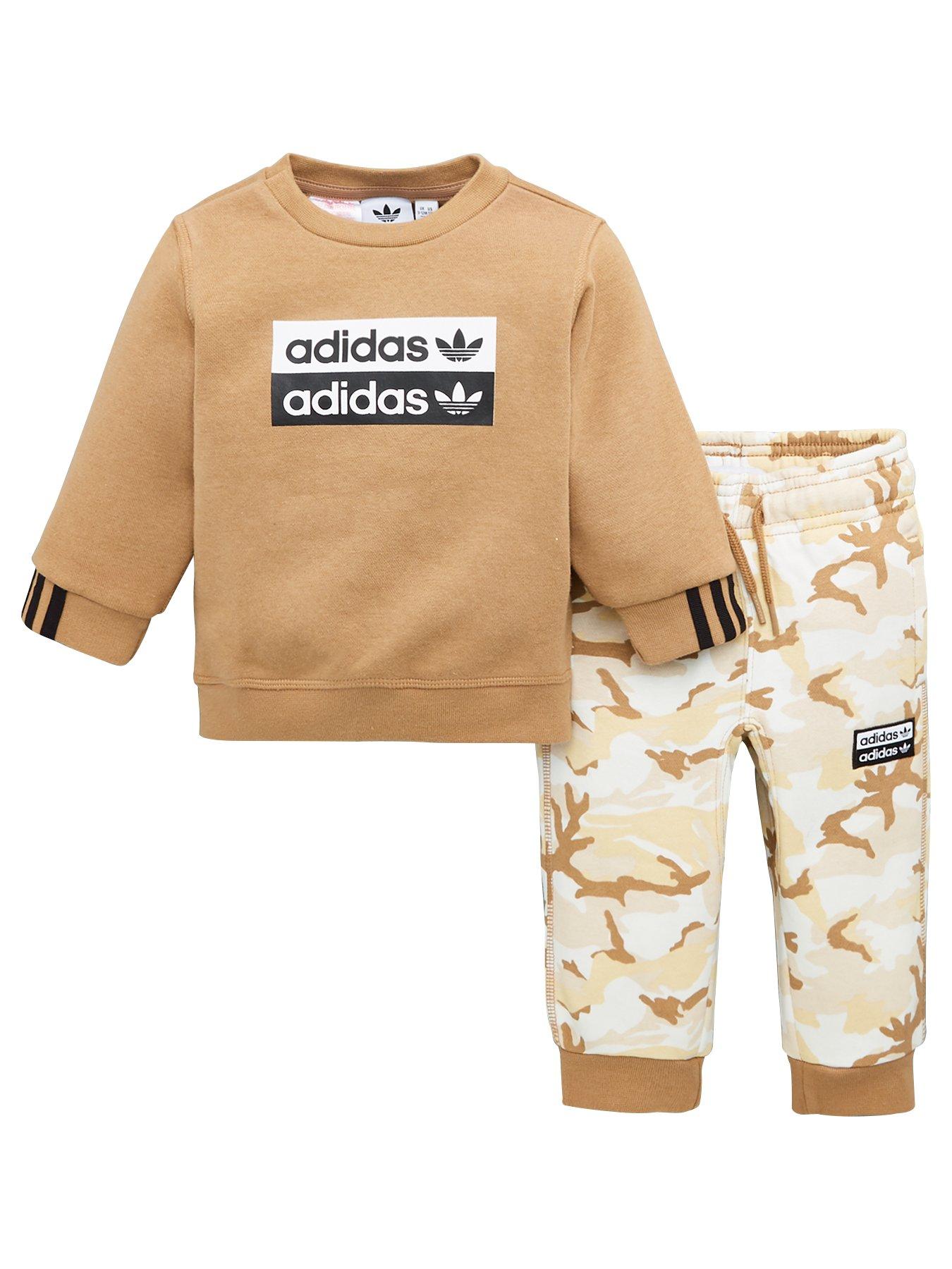 brown adidas tracksuit