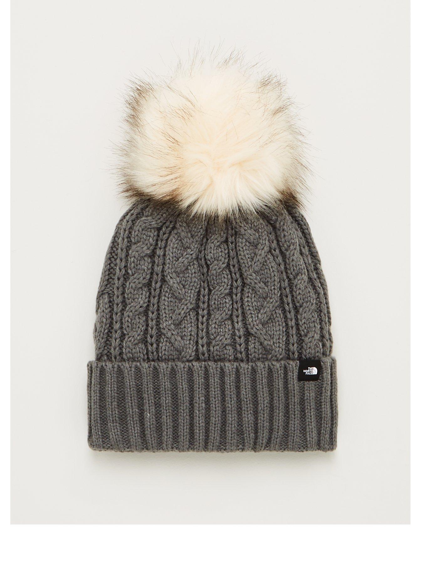 north face hat with pom pom