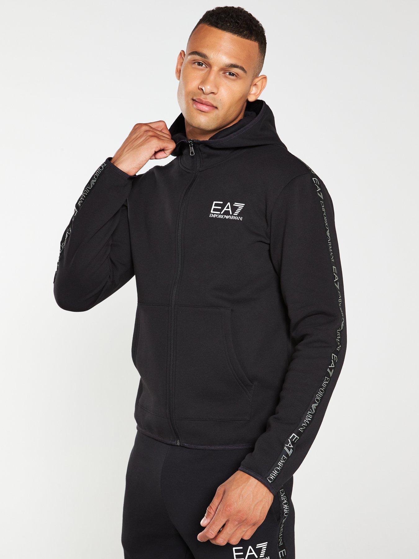 ea7 black hoodie