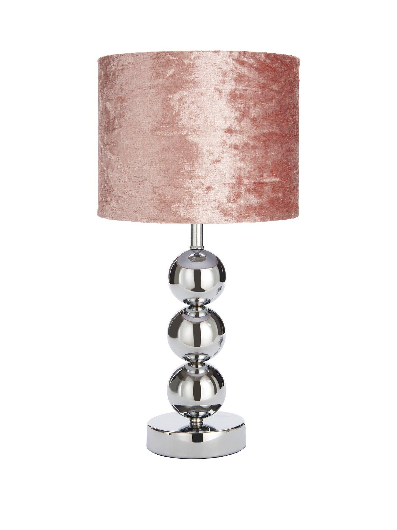 crushed velvet bedside lamp