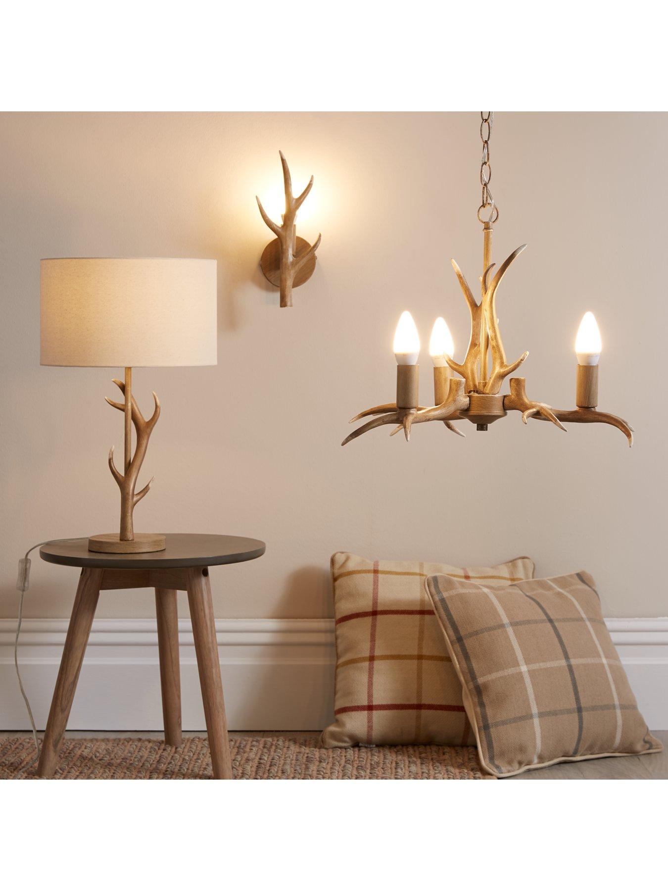 stag antler table lamp