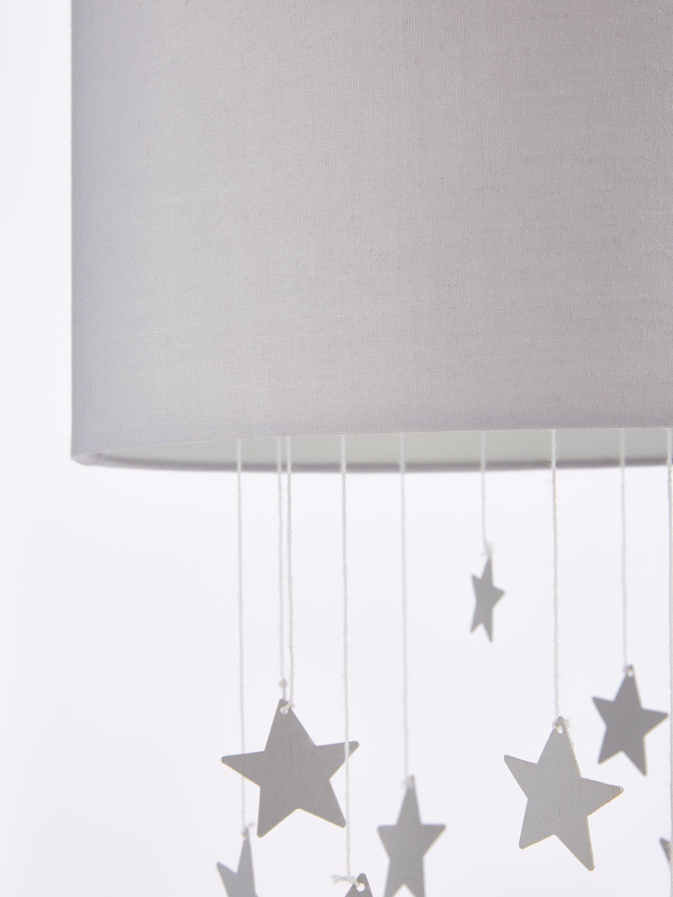 grey and white star light shade