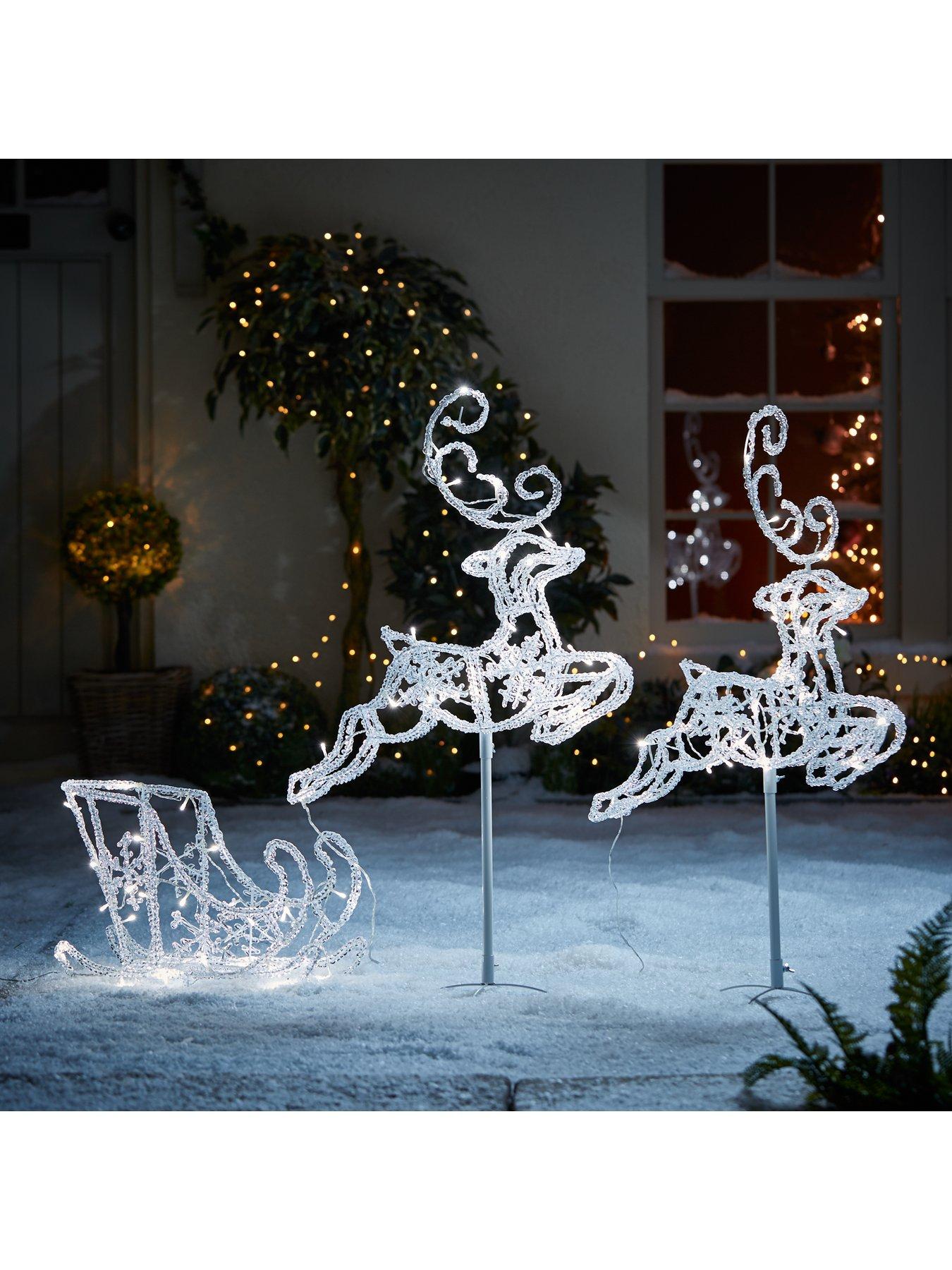 Jewelled Unicorn Head with 100 White Twinkling LEDs Stunning Christmas Display