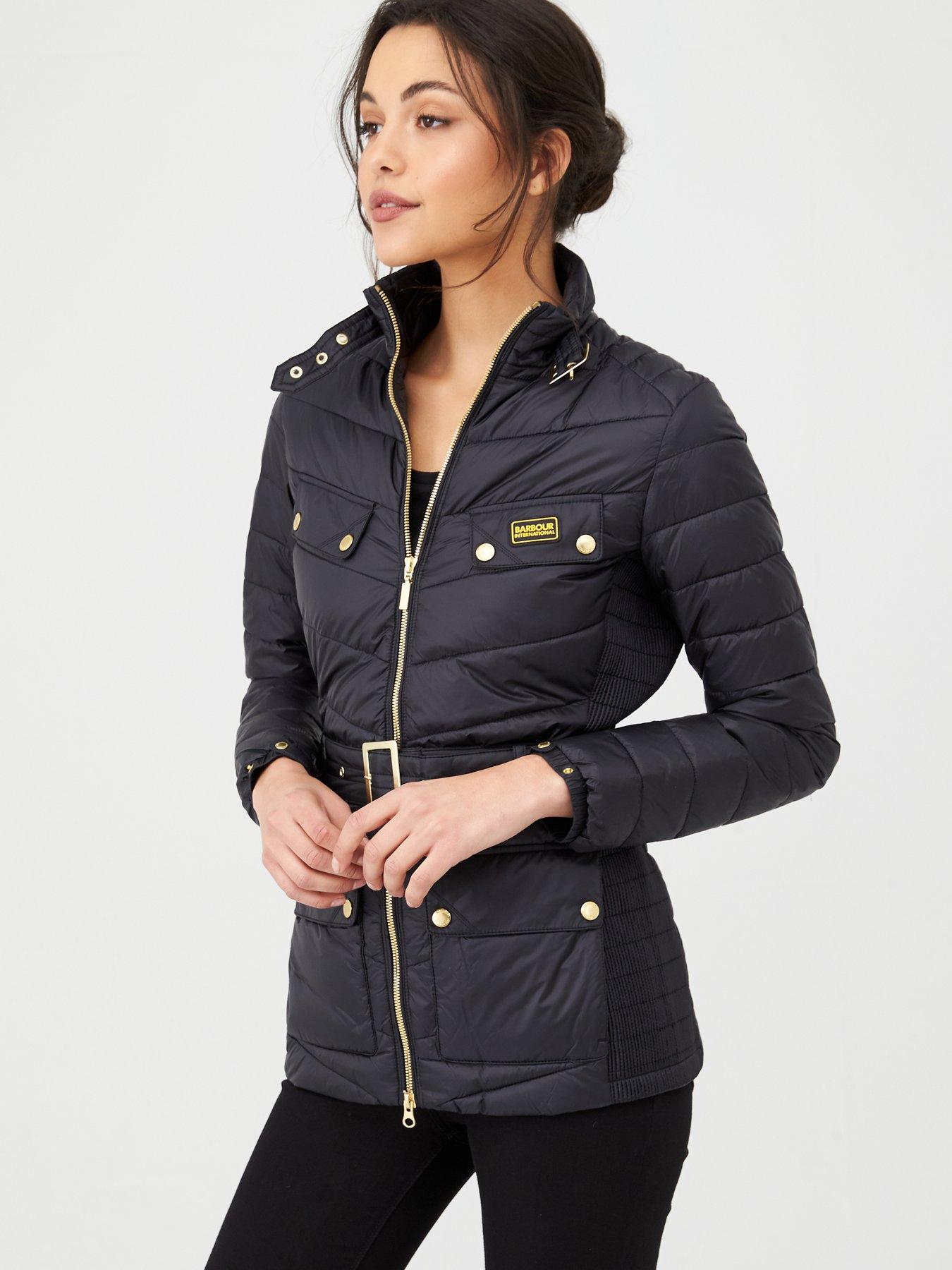 barbour gleann quilted belted jacket