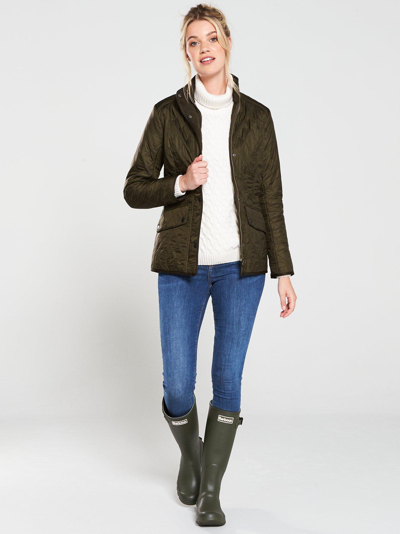 barbour cavalry polarquilt jacket olive